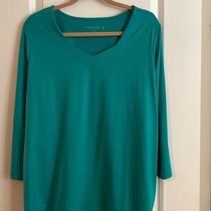 Susan Graver liquid knit x-large 3/4 sleeve